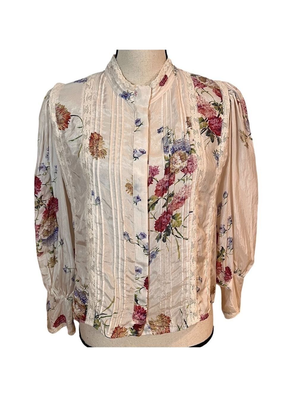 LoveShackFancy Silk Print Blouse Sz-XS